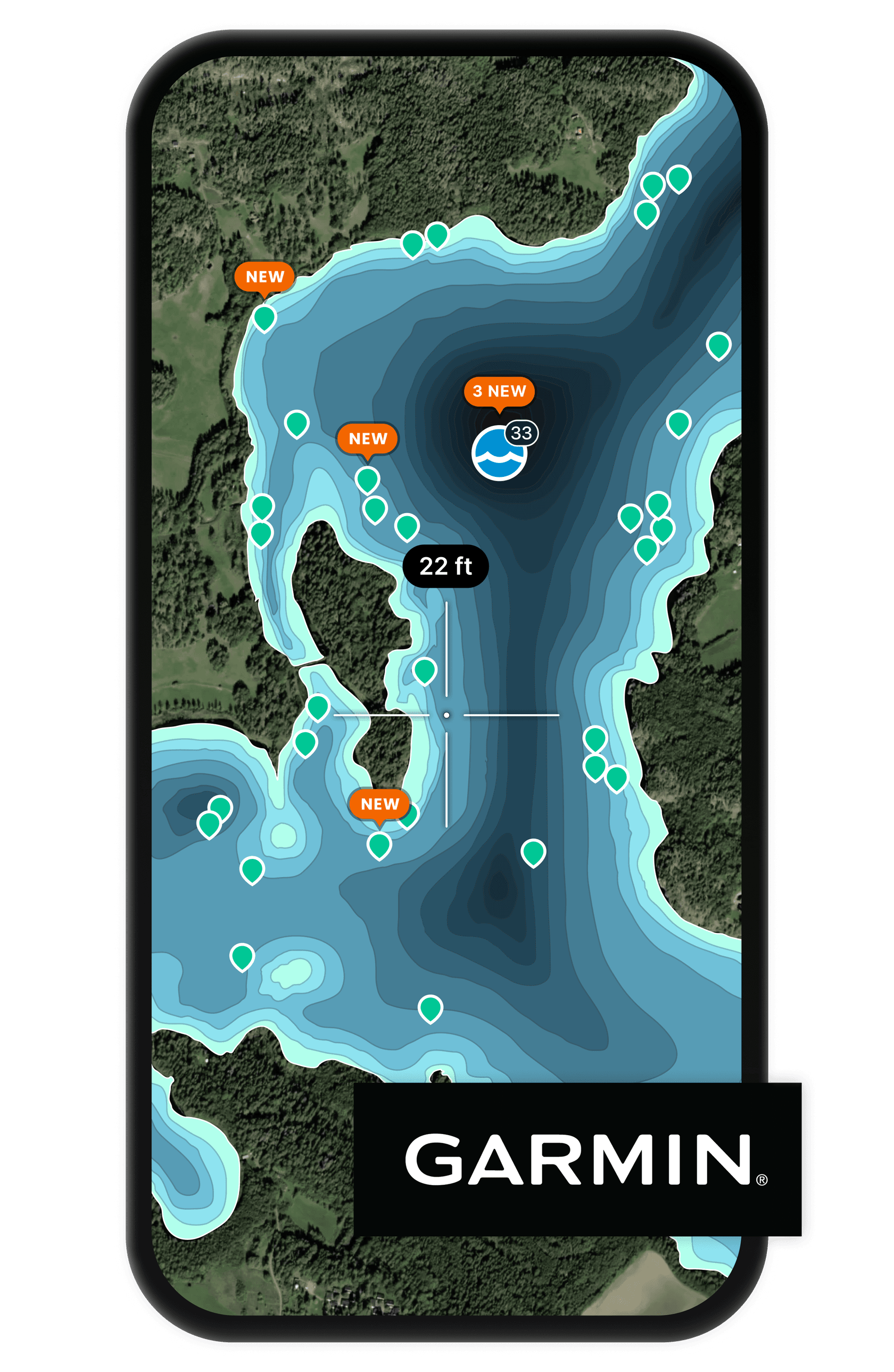 Explore depth maps on the Fishbrain app