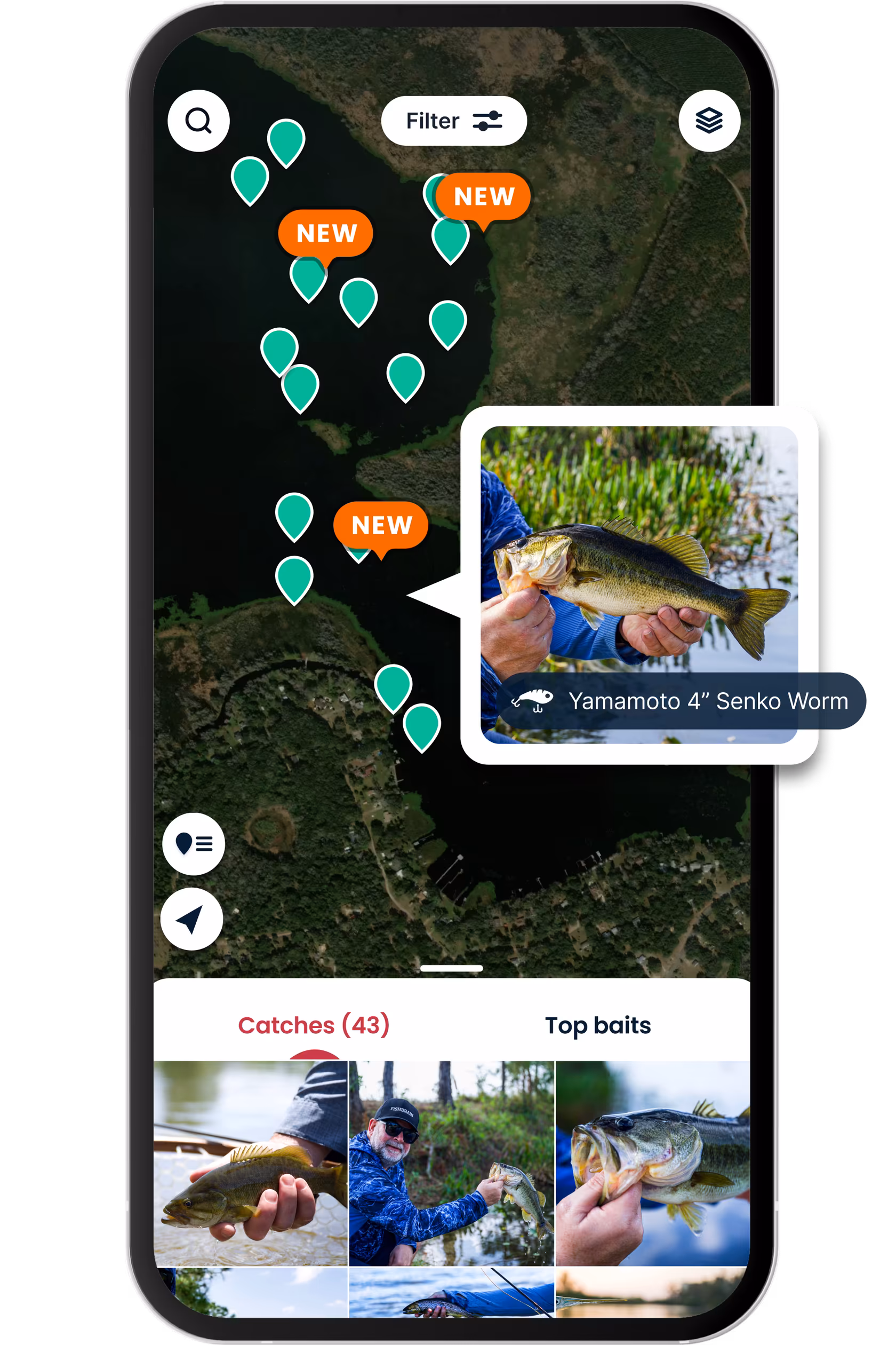 Exact catch locations - App feature preview