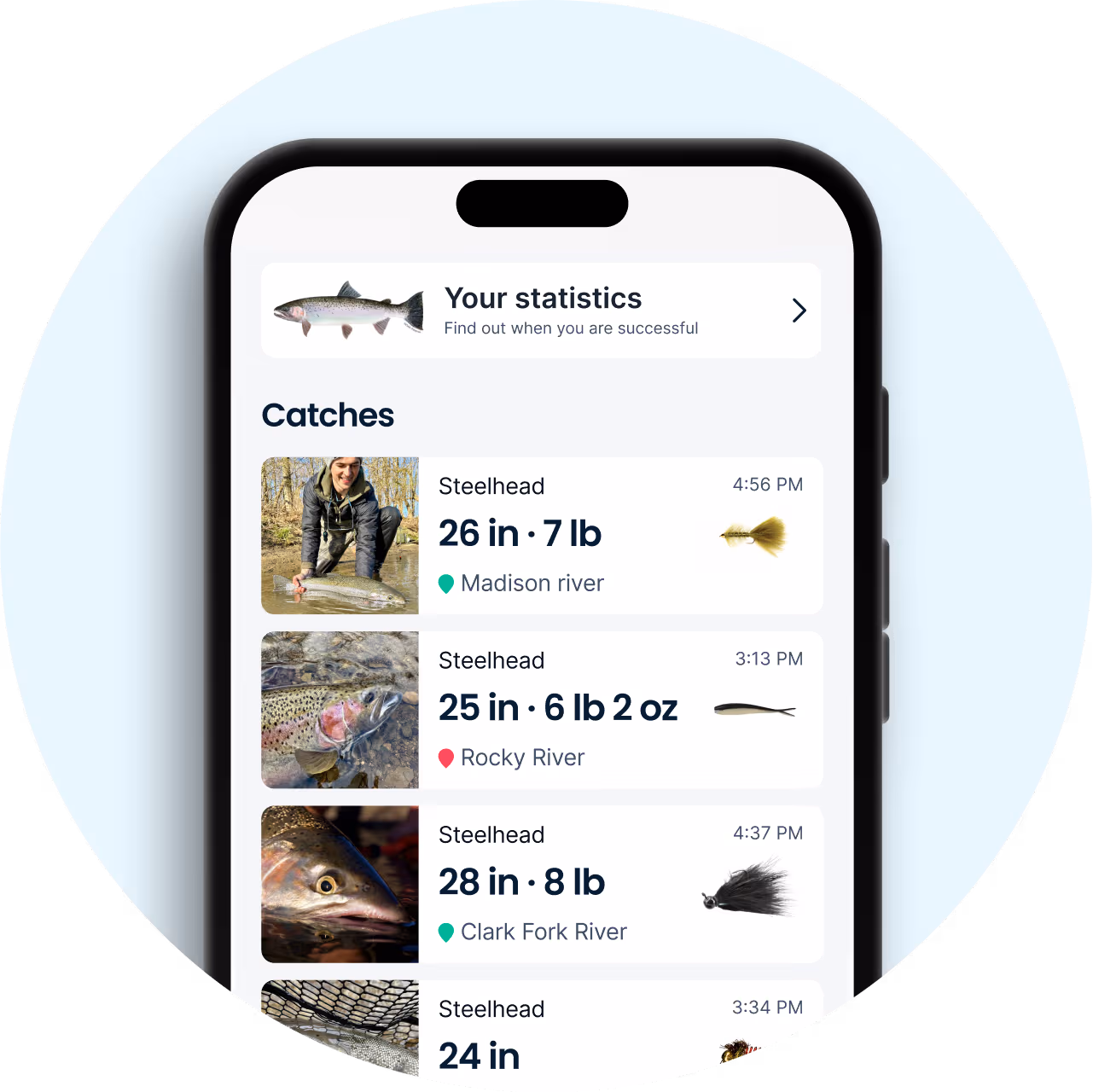 Your personal fishing logbook with the Fishbrain app