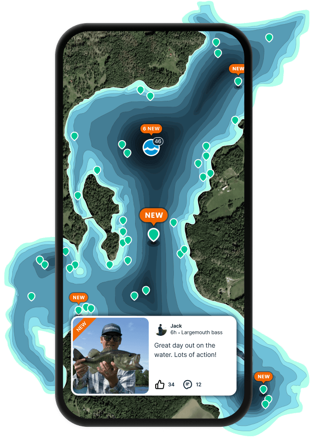 Fishbrain app preview - depth maps