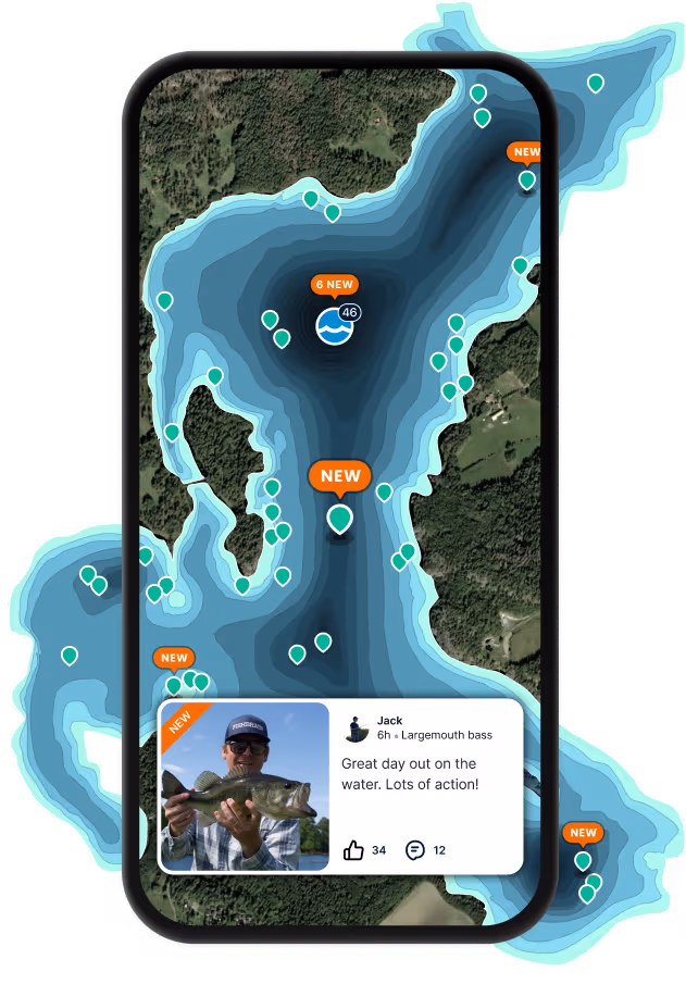 Fishbrain app preview - depth maps